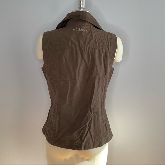 Columbia Full Zip Packable Vest- Brown- Size Small - Picture 5 of 7